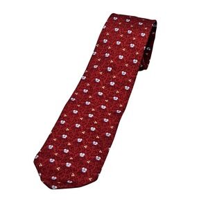 Metropolitan Museum of Art Silk Tie Red Floral Met Print Art‎ Statement Preppy